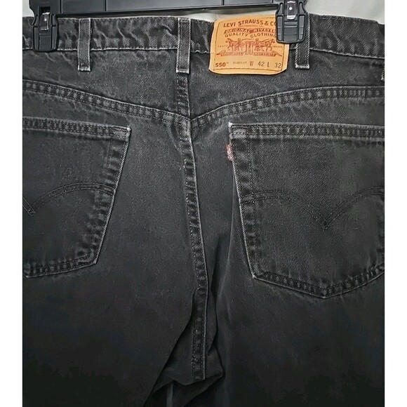 Vintage Levi 550 Relaxed Fit Jeans, Black, Men's 42x32 Made In The USA - Picture 6 of 8